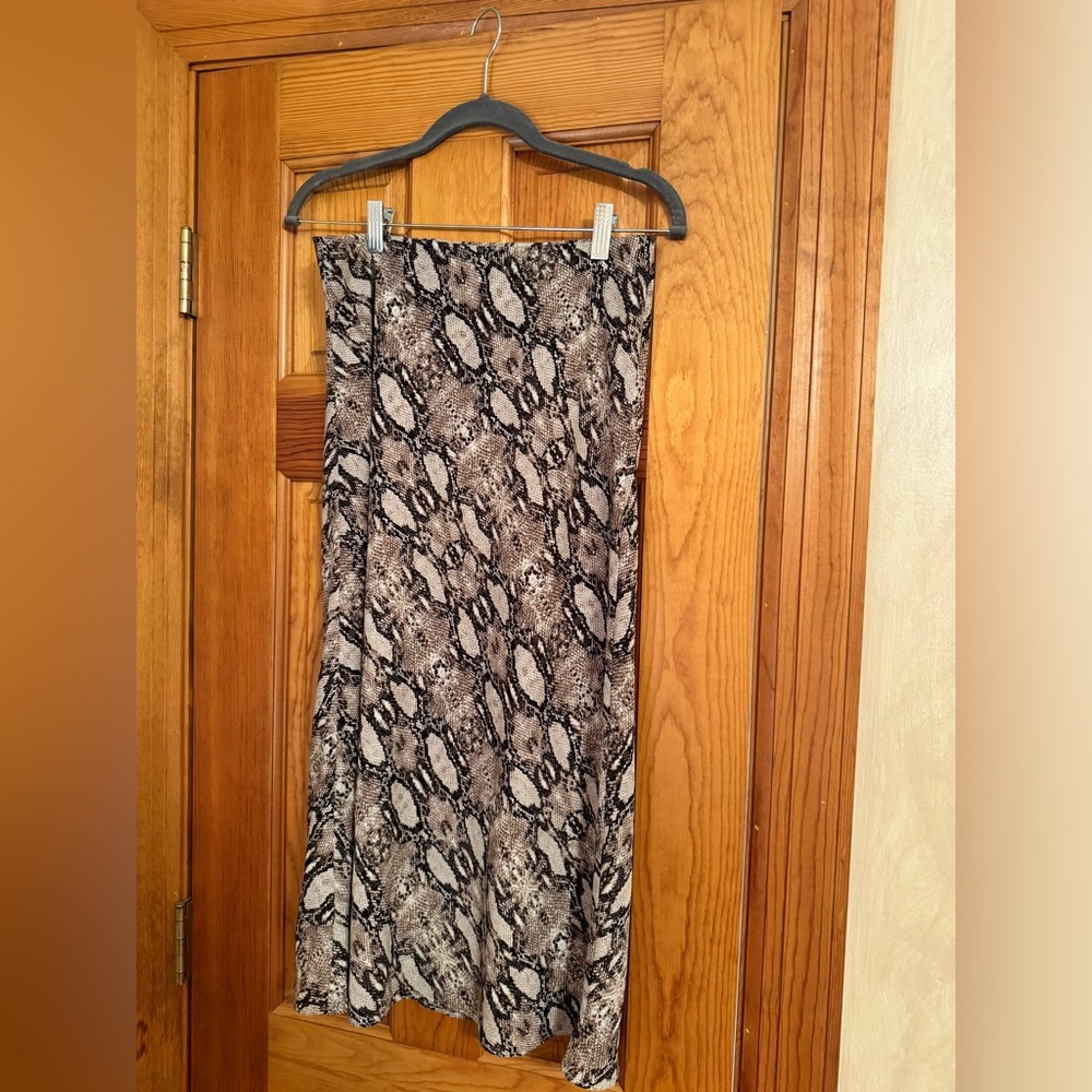 Snake Print Midi Skirt by Peyton Jensen in size medium